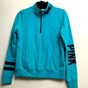 PINK Blue Half Zip Up Size: S
